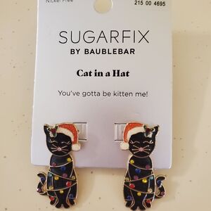 Black Cat Christmas Earrings By Sugarfix Baublebar